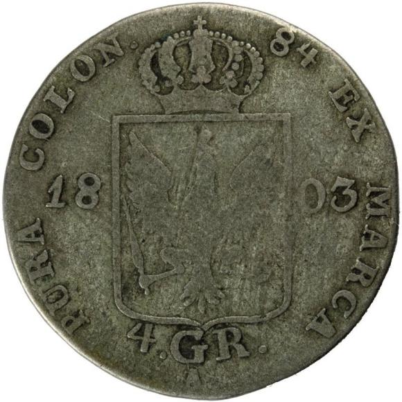 4 grosze 1803 Fryderyk Wilhelm III Prusy Berlin (2)