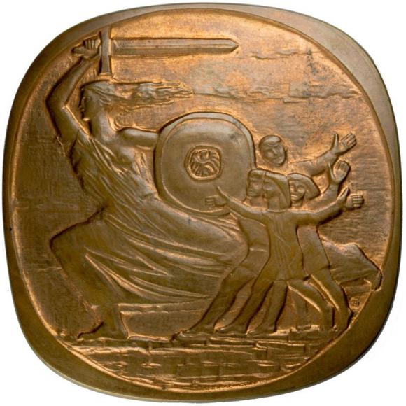 Pieczęć VII Wieków Warszawa Wieluń 3 medale (4)