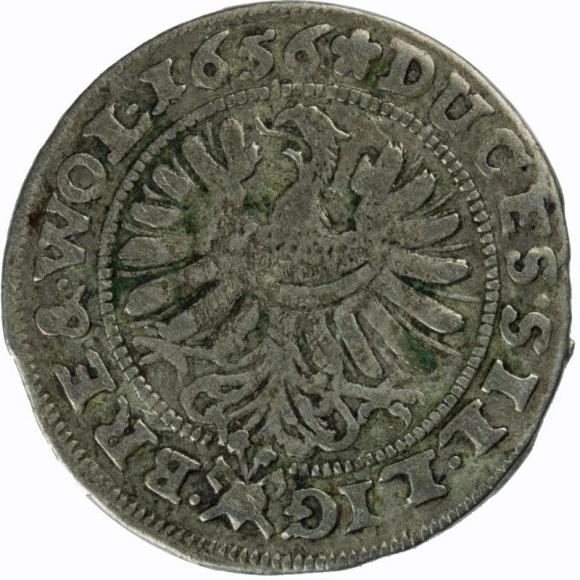 3 krajcary 1656 Jerzy III, Ludwik IV, Chrystian, Księstwo Brzesko - Legnicko - Wołowskie, Brzeg (2)