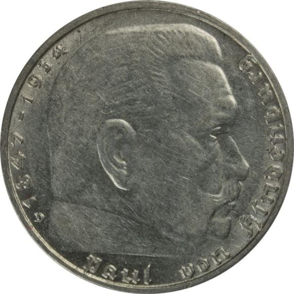 2 marki 1937 D Paul von Hindenburg Monachium Niemcy (1)