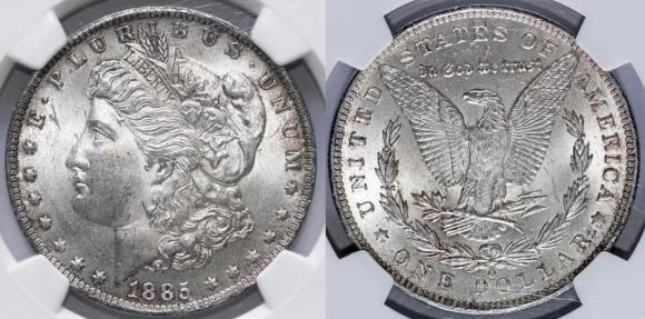 1 dolar 1885 USA grading NGC MS63 (2)