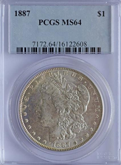 1 dolar 1887 USA grading PCGS MS64 (1)