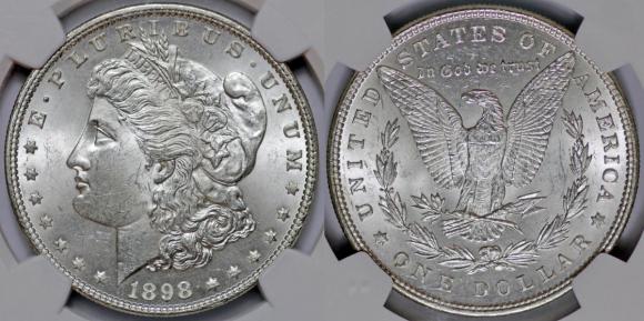 1 dolar 1898 USA grading NGC MS64 (2)