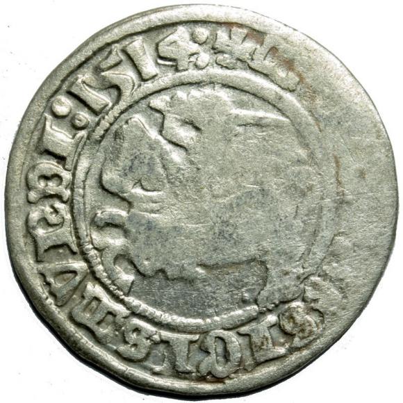 Półgrosz 1514 Zygmunt I Stary Wilno (1)