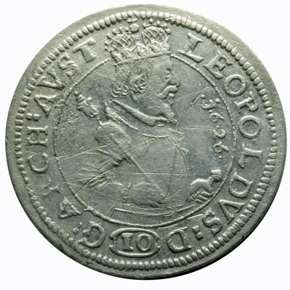 10 krajcarów 1626 Leopold V Austria Hall (1)