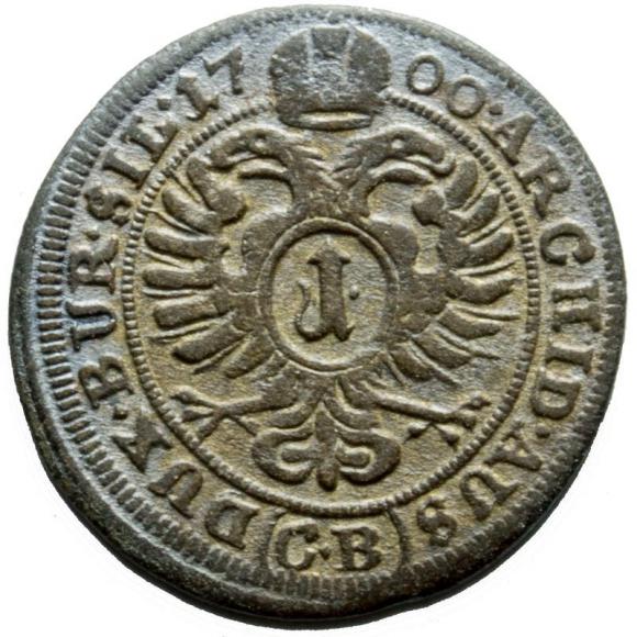 1 krajcar 1700 Leopold I Habsburg Śląsk Brzeg (2)