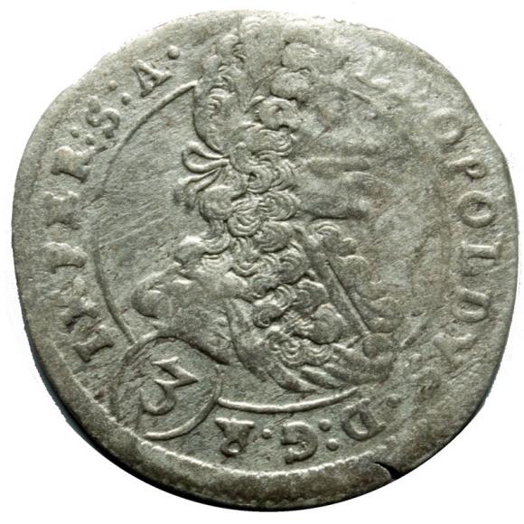 3 krajcary 1700 Leopold I Habsburg Czechy Praga (1)