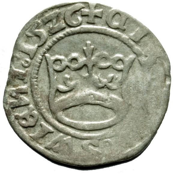 Półgrosz 1526 Ludwik I Jagiellończyk Świdnica (1)