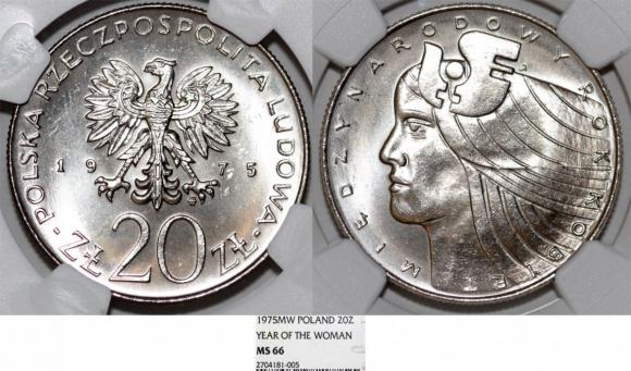 20 zł 1975 Międzynarodowy Rok Kobiet GRADING NGC (1)