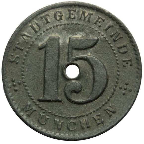 15 fenigów 1918 Monachium Munchen