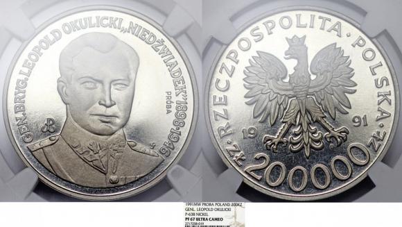 200000 złotych 1991 Leopold Okulicki próba GRADING (1)