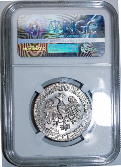 10 złotych 1964 Kazimierz Wielki próba GRADING NGC (2)