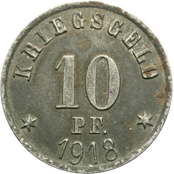 10 fenigów 1918 Zielona Góra Grunberg