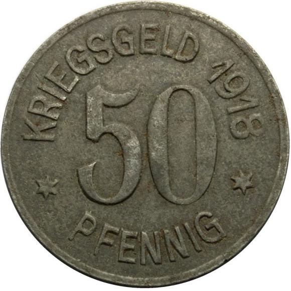 50 fenigów 1918 Racibórz Ratibor (1)