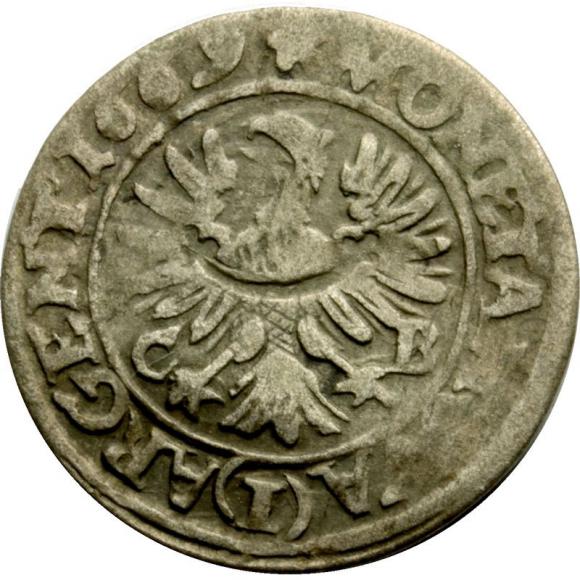 1 krajcar 1669 Chrystian Wołowski Księstwo Brzesko - Legnicko - Wołowskie Brzeg (2)