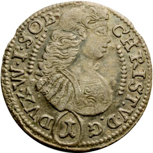 1 krajcar 1683 Chrystian Ulryk Księstwo Oleśnickie Oleśnica (1)