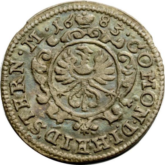 1 krajcar 1683 Chrystian Ulryk Księstwo Oleśnickie Oleśnica (2)