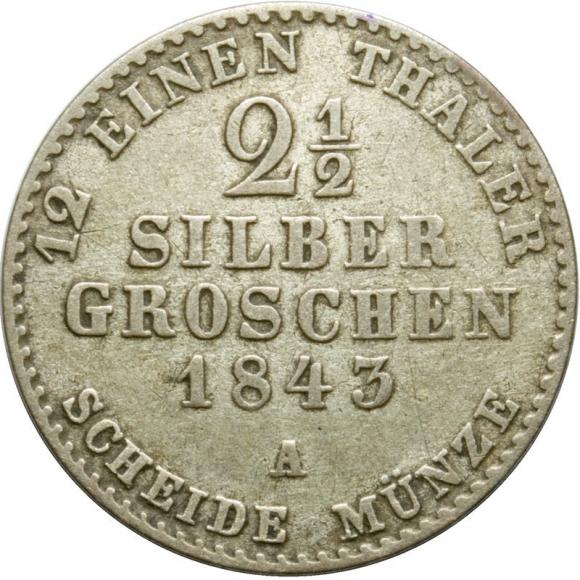 2 1/2 silber grosz 1843 Fryderyk Wilhelm IV Prusy Berlin (2)