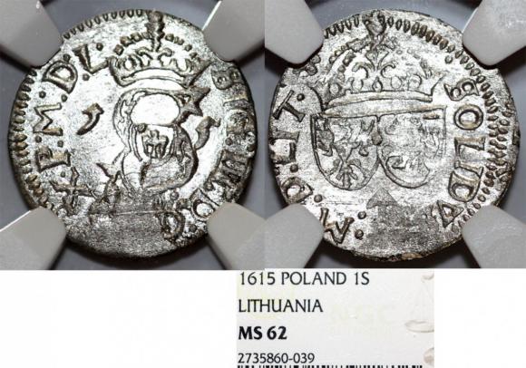 Szeląg 1615 Zygmunt III Waza Wilno MS 62 (1)