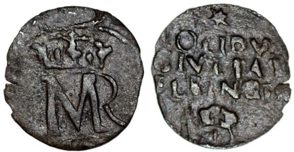 Szeląg Michał Korybut Wiśniowiecki Elbląg (1)