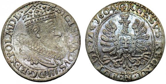 Grosz 1604 Zygmunt III Waza Kraków  (1)