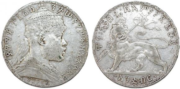 1 birr 1899 Manelik II Etiopia srebro (1)
