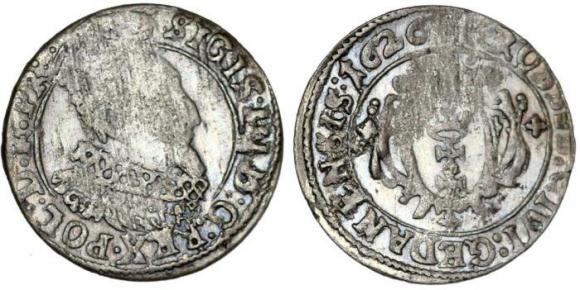 Grosz 1626 Zygmunt III Waza Gdańsk (1)