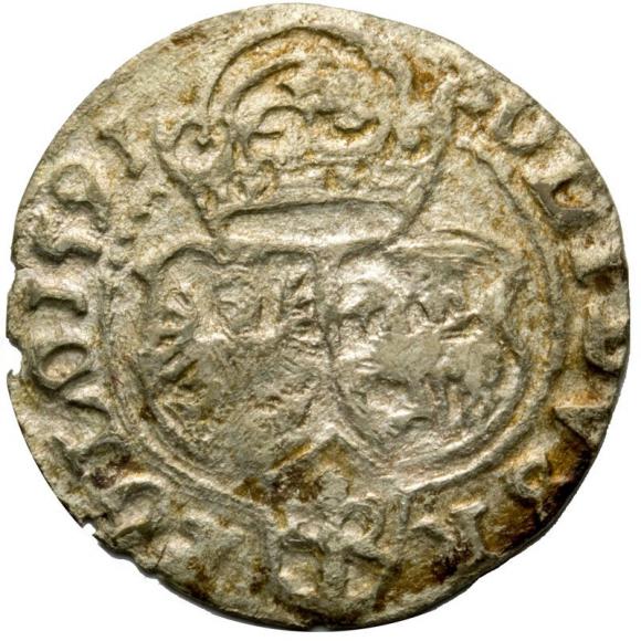 Szeląg 1591 Zygmunt III Waza Olkusz (1)
