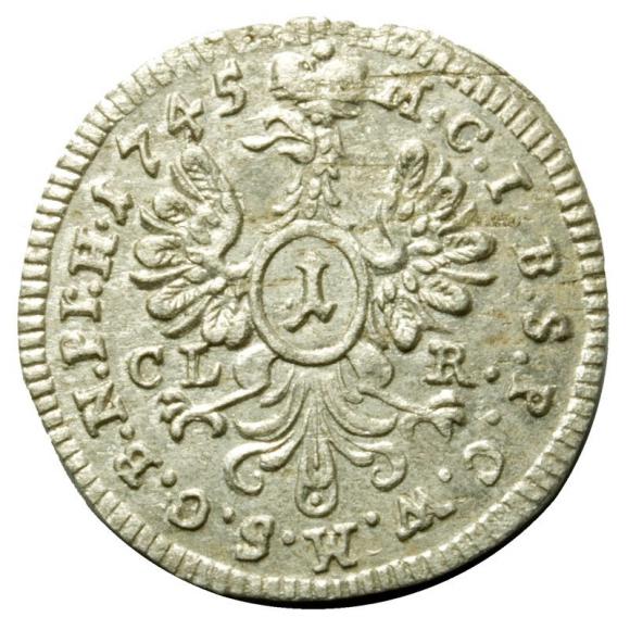 1 krajcar 1745 Fryderyk II Wielki Niemcy Bayereuth