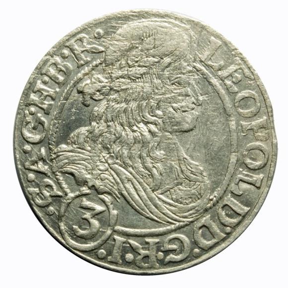 3 krajcary 1666 Leopold I Habsburg Wrocław