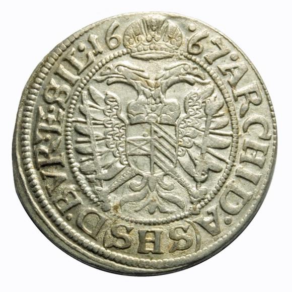 3 krajcary 1667 Leopold I Habsburg Wrocław