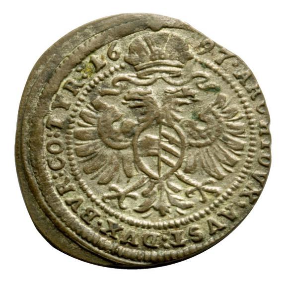 1 krajcar 1697 Leopold I Habsburg Austria Wiedeń (2)