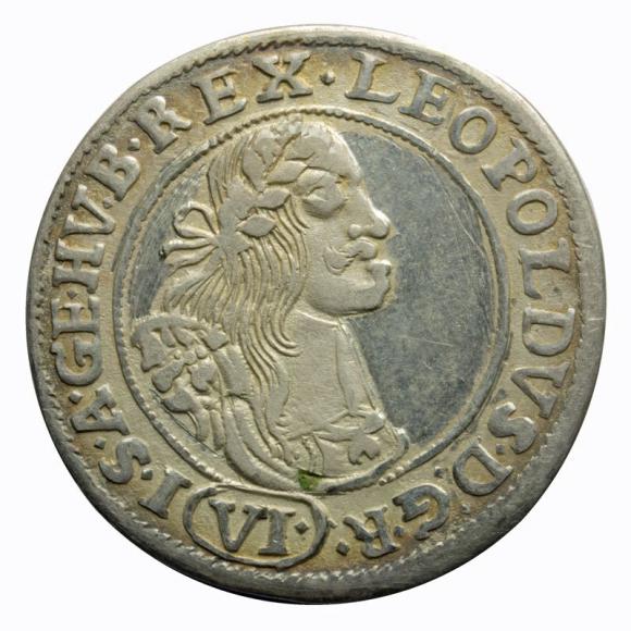 6 krajcarów 1667 Leopold I Habsburg Węgry Krzeminca (2)