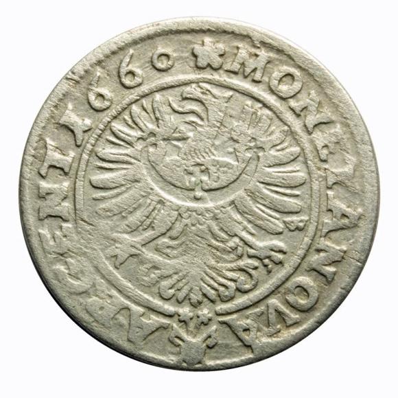 3 krajcary 1660 Jerzy III Brzeski Księstwo Brzesko - Legnicko - Wołowskie Brzeg
