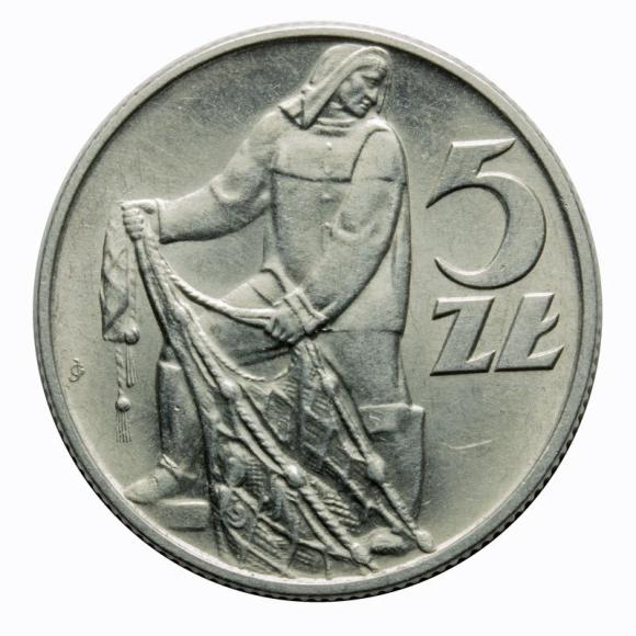 5 złotych 1958 Rybak PRL Warszawa (1)