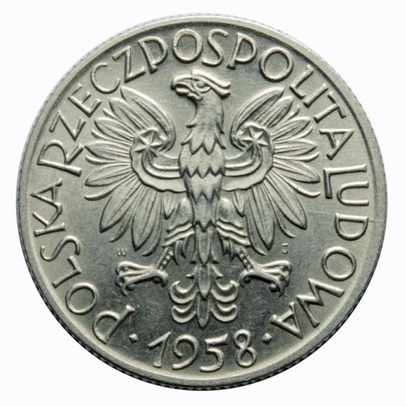 5 złotych 1958 Rybak PRL Warszawa (2)