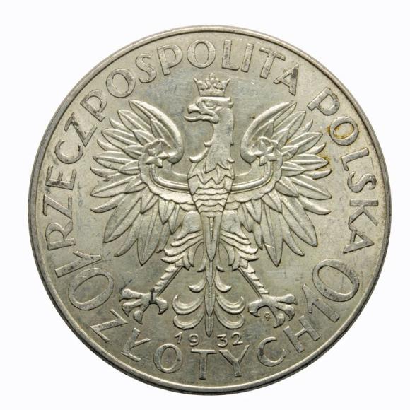 10 złotych 1932 Głowa Kobiety II RP Warszawa
