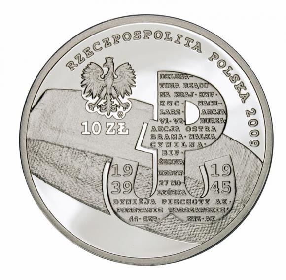10 zł 2009 70 rocznica utworzenia Polskiego Państwa Podziemnego (2)