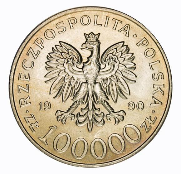 100000 zł 1990 Solidarność (2)