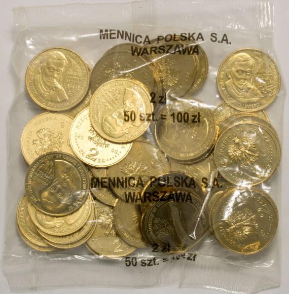 2 zł 2009 25 rocznica śmierci ks. Jerzego Popiełuszki 1947 - 1984 50 sztuk worek menniczy (1)