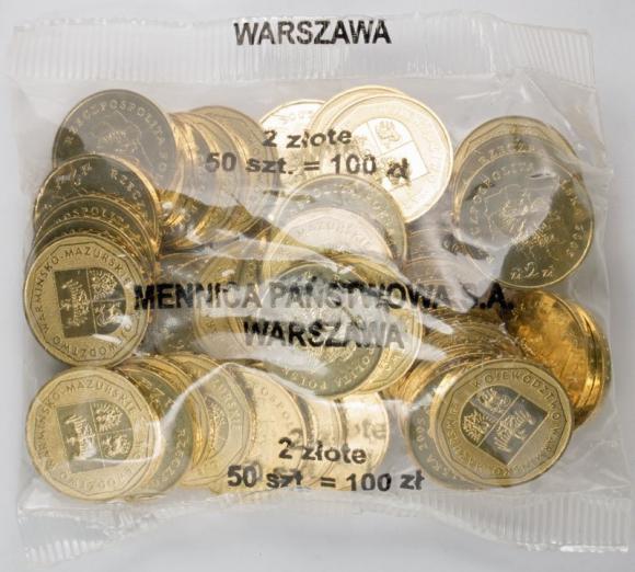 2 zł 2005 Województwo Warmińsko - Mazurskie 50 sztuk worek menniczy