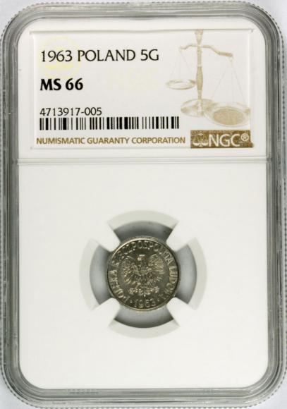 5 groszy 1963 MS 66 NGC (1)
