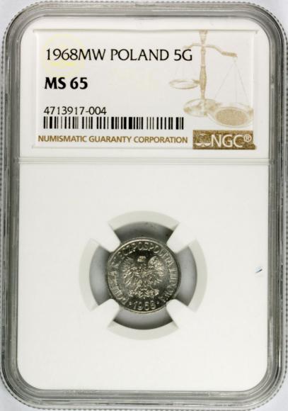 5 groszy 1968 MS 65 NGC (1)