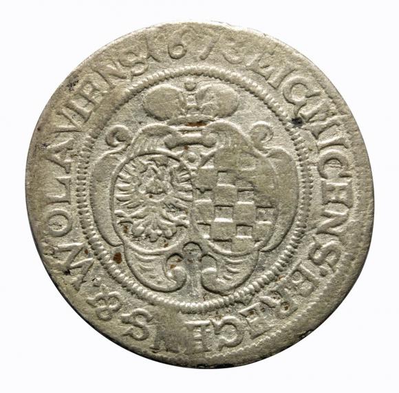 6 krajcarów 1673 Luiza z Anhaltu Brzeg (1)