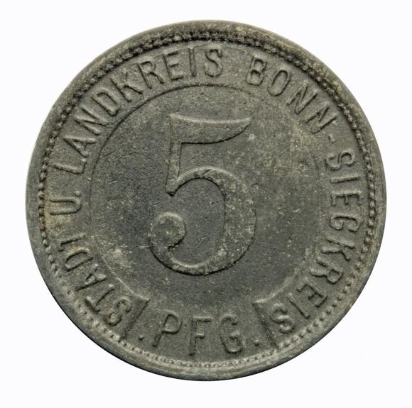 5 fenigów 1919 Bonn Nadrenia