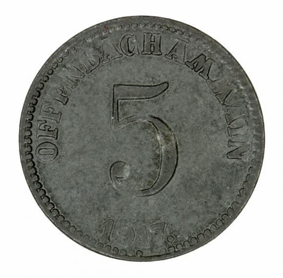 5 fenigów 1917 Offenbach Hesja