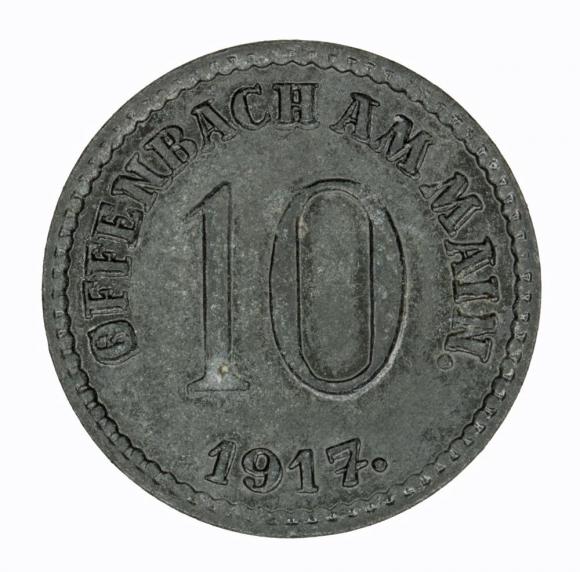 10 fenigów 1917 Offenbach Hesja (1)