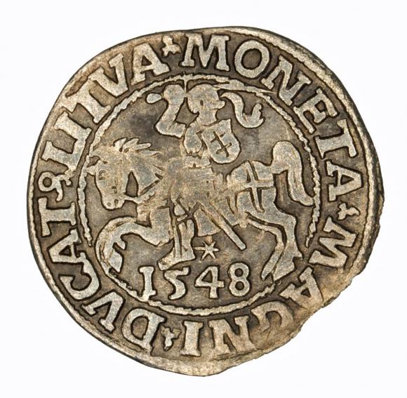 Półgrosz 1548 Zygmunt II August Wilno (1)