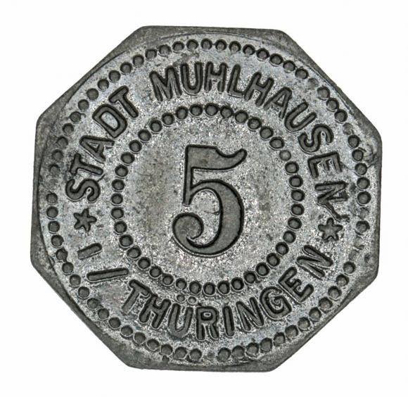 5 fenigów 1917 Muhlhausen Saksonia