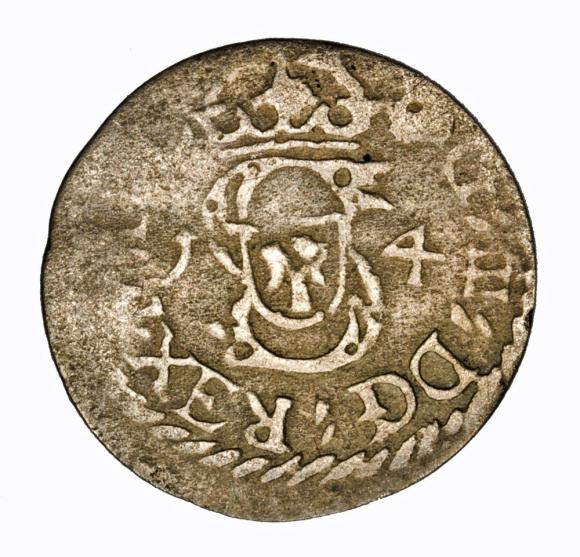 Szeląg 1614 Zygmunt III Waza Wilno (1)